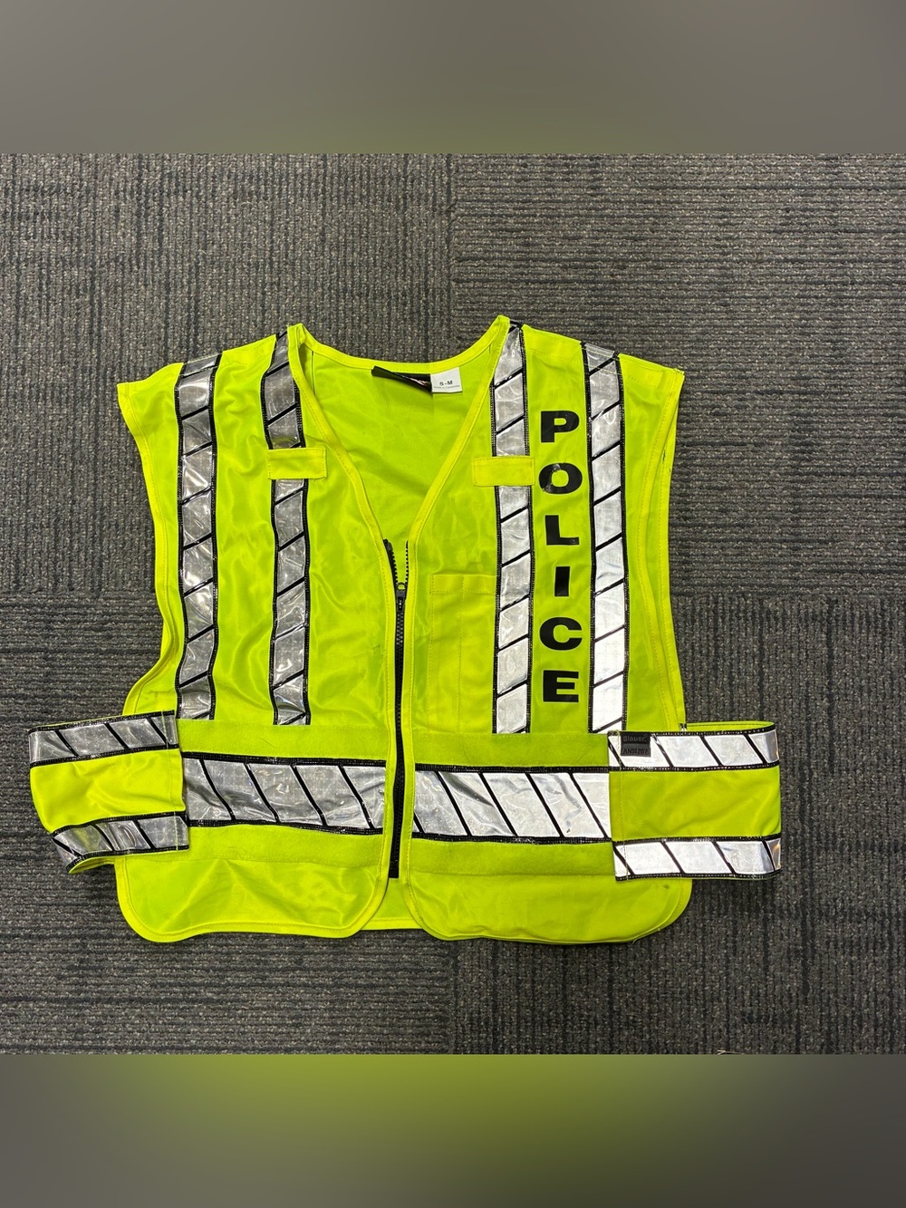 Blauer Hi Vis Reflective Police Traffic Vest For Traffic Control Small-medium